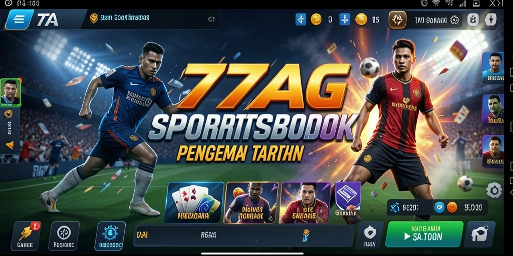 Screenshot utama 77AG menunjukkan gameplay taruhan olahraga yang menarik.