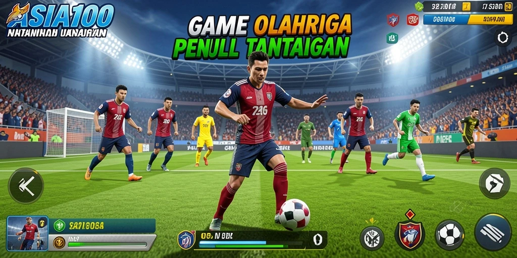 Tampilan menarik dari gameplay olahraga ASIA100 yang mendebarkan.