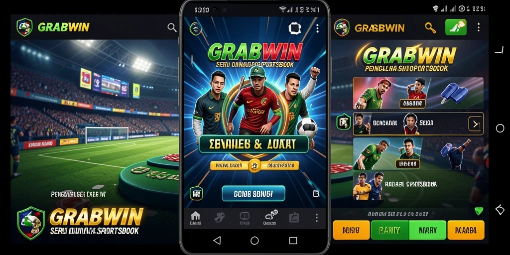 Tampilan utama GRABWIN dengan berbagai opsi taruhan olahraga.