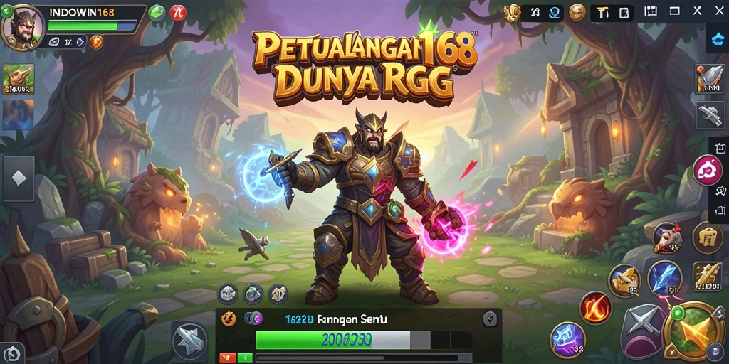 Tampilan gameplay seru INDOWIN168 dengan pertarungan yang dinamis.