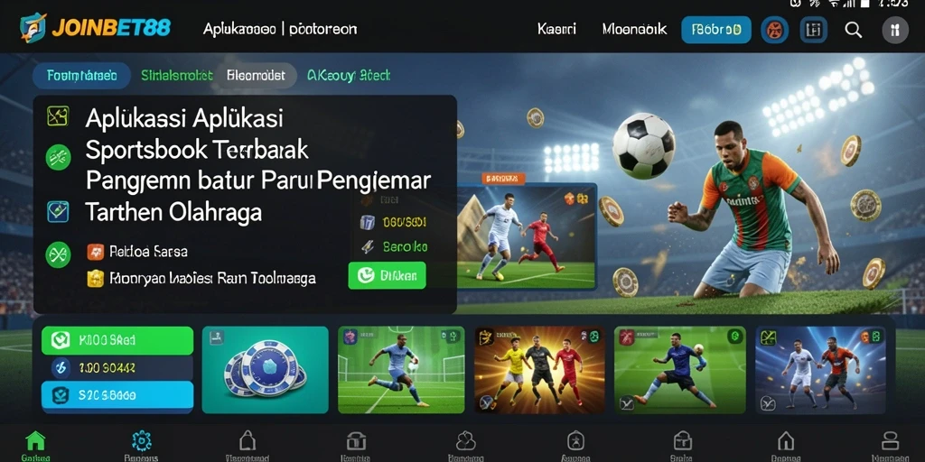 Tampilan antarmuka JOINBET88 yang menarik untuk taruhan olahraga.