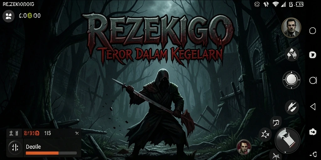 Gambaran gameplay menakutkan dari REZEKIGO yang penuh dengan aksi dan teror.